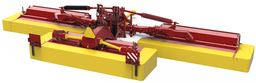 Mounted three-section rotary mower-conditioner